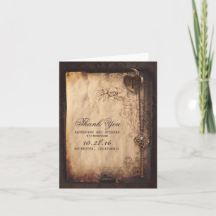 TARJETAS DE AGRADECIMIENTO DE BODAS CON LLAVE DE C