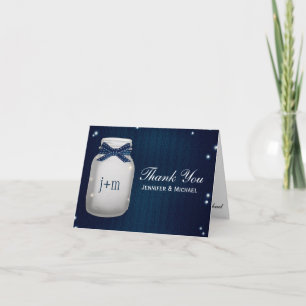 Tarjetas de agradecimiento de bodas con luciérnaga