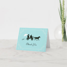 Tarjetas de agradecimiento de caballo y carruaje d