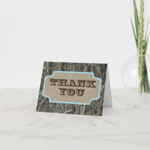 Tarjetas de agradecimiento de camuflaje azul