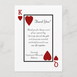 Tarjetas de agradecimiento de cartas de juego de R