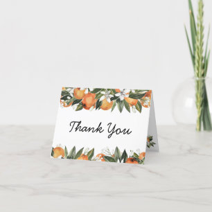 Tarjetas de agradecimiento de cítricos Despedida d