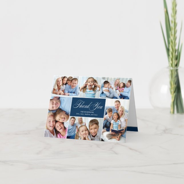 Tarjetas de agradecimiento de collage encantadoras (Anverso)