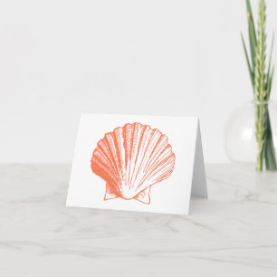 Tarjetas de agradecimiento de conchas del Mar del 