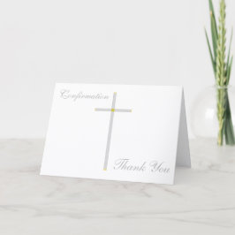 Tarjetas de agradecimiento de cruz de confirmación