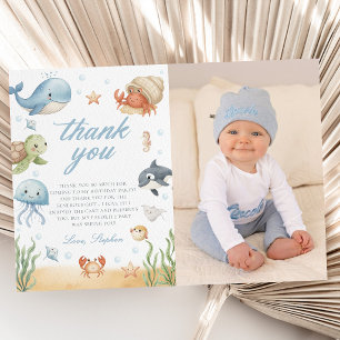 Tarjetas de agradecimiento de cumpleaños con foto 