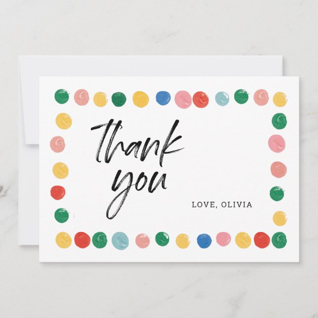 Tarjetas de agradecimiento de cumpleaños de arte m (Anverso)