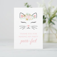 tarjetas de agradecimiento de cumpleaños de gatito