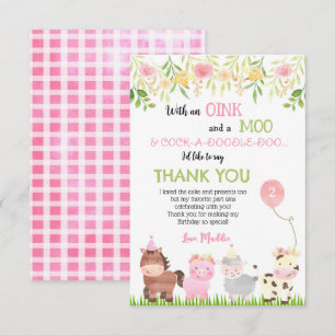 Tarjetas de agradecimiento de cumpleaños para anim