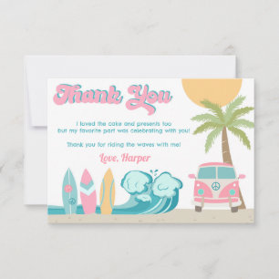 Tarjetas de agradecimiento de cumpleaños para niña