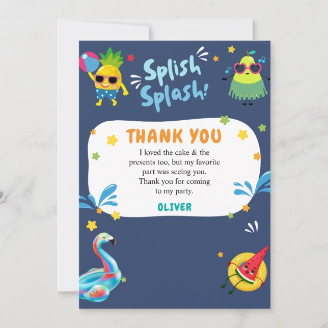 Tarjetas de agradecimiento de cumpleaños para pisc (Anverso)