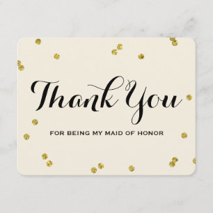 Tarjetas de agradecimiento de dama de honor   Bril