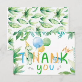 Tarjetas de agradecimiento de dinosaurio