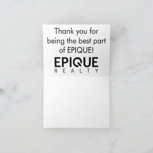 Tarjetas de agradecimiento de EPIQUE Realty