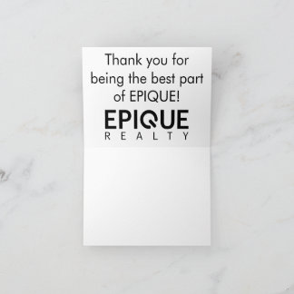 Tarjetas de agradecimiento de EPIQUE Realty