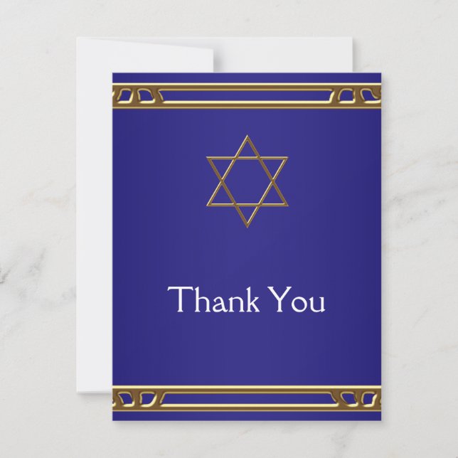 Tarjetas de agradecimiento de Estrella de David de (Anverso)