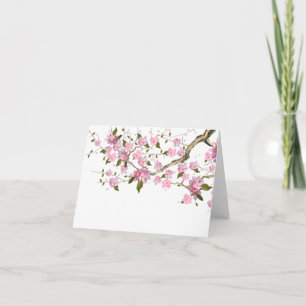 Tarjetas de agradecimiento de flor de cerezo japon