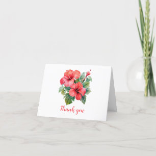 Tarjetas de agradecimiento de Flor Tropical Hibisc