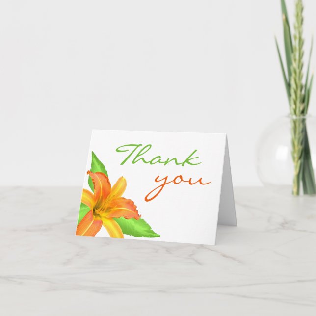 Tarjetas de agradecimiento de flores cálidas de ve (Anverso)