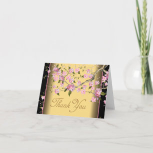 Tarjetas de agradecimiento de flores de cerezo jap