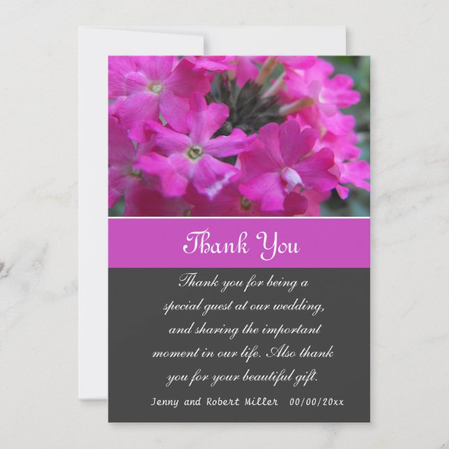 Tarjetas de agradecimiento de flores de jardín ros (Anverso)