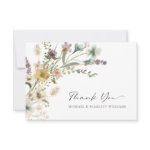 Tarjetas de agradecimiento de flores silvestres