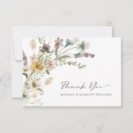 Tarjetas de agradecimiento de flores silvestres
