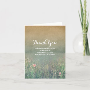 tarjetas de agradecimiento de flores silvestres de