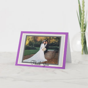 Tarjetas de agradecimiento de foto de monograma pú