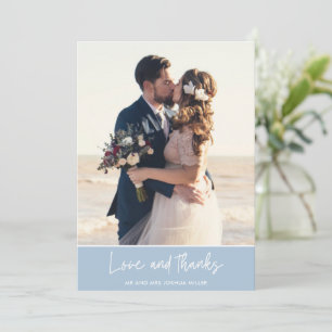 Tarjetas de agradecimiento de fotos de boda en la 