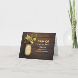 Tarjetas de agradecimiento de frasco de albañil rú