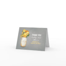 Tarjetas de agradecimiento de frasco de mason pint