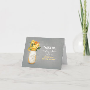 Tarjetas de agradecimiento de frasco de mason pint