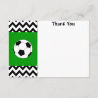 Tarjetas de agradecimiento de fútbol