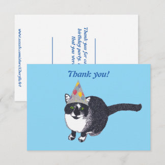 Tarjetas de agradecimiento de gato con esmoquin li
