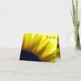 Tarjetas de agradecimiento de girasol (mensaje int
