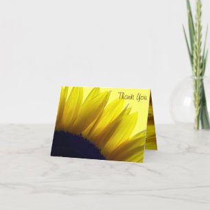 Tarjetas de agradecimiento de girasol (mensaje int