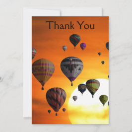 Tarjetas de agradecimiento de globos aerostáticos 