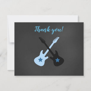 Tarjetas de agradecimiento de guitarra Rock a Bye