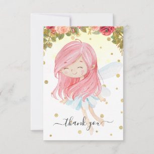Tarjetas de agradecimiento de hadas   Jardín encan