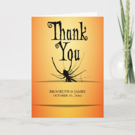 Tarjetas de agradecimiento de Halloween con araña