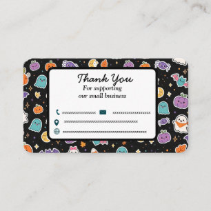Tarjetas de agradecimiento de Halloween lindas - F