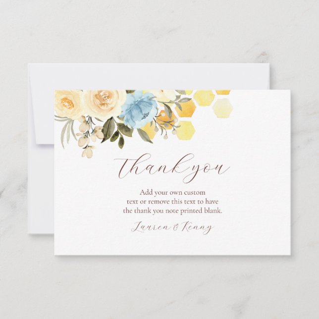 Tarjetas de agradecimiento de Honey Bee (Anverso)