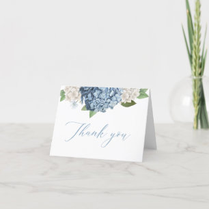 Tarjetas de agradecimiento de Hortensia Azul