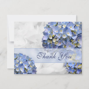 Tarjetas de agradecimiento de Hortensias Azules