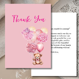 Tarjetas de agradecimiento de hortensias rosadas W