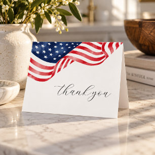 Tarjetas de agradecimiento de la bandera estadouni
