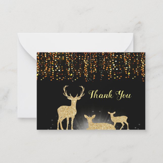 Tarjetas de agradecimiento de la familia Gold Deer (Anverso)
