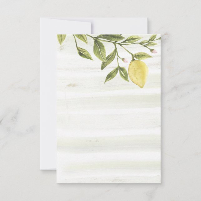 Tarjetas de agradecimiento de limón (Anverso)