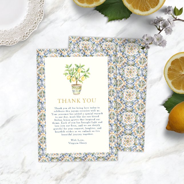 Tarjetas de agradecimiento de limón (Lemon Thank You Cards
)